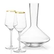 Tucson Carafe & Wine Set - Gold Rim | https://www.bestnamebadges.com