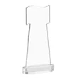 Flag Award on Alberton Base - Clear | https://www.bestnamebadges.com