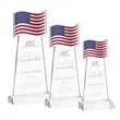 Flag Award - Clear | https://www.bestnamebadges.com