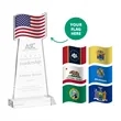 Flag Award - Sky Blue | https://www.bestnamebadges.com