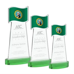 Flag Award on Alberton Base - Green