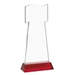 Flag Award on Hartford Base - Red | https://www.bestnamebadges.com
