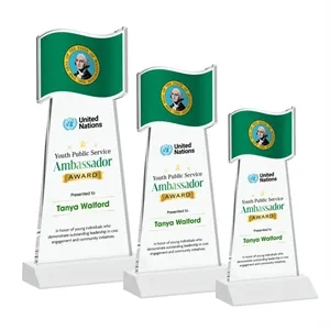 Flag VividPrint™ Award - White