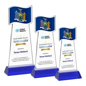Flag VividPrint™ Award on Hartford Base - Blue