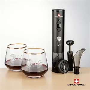Swiss Force® Opener Set & Tucson Gold Rim Stemless Wine