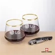 Swiss Force® Opener & Tucson Gold Rim Stemless Wine | https://www.bestnamebadges.com