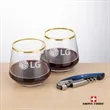 Swiss Force® Opener & Tucson Gold Rim Stemless Wine | https://www.bestnamebadges.com