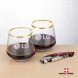 Swiss Force® Opener & Tucson Gold Rim Stemless Wine | https://www.bestnamebadges.com