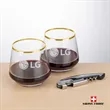 Swiss Force® Opener & Tucson Gold Rim Stemless Wine | https://www.bestnamebadges.com