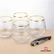 Swiss Force® Opener & Tucson Gold Rim Stemless Wine | https://www.bestnamebadges.com