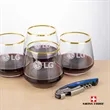 Swiss Force® Opener & Tucson Gold Rim Stemless Wine | https://www.bestnamebadges.com