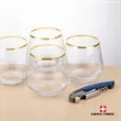 Swiss Force® Opener & Tucson Gold Rim Stemless Wine | https://www.bestnamebadges.com