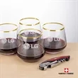 Swiss Force® Opener & Tucson Gold Rim Stemless Wine | https://www.bestnamebadges.com