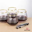 Swiss Force® Opener & Tucson Gold Rim Stemless Wine | https://www.bestnamebadges.com