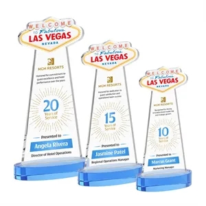 Las Vegas VividPrint™ Award on Alberton Base - Sky Blue