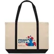Large Top Zipper Cotton Tote Bags | https://www.bestnamebadges.com