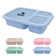 3 Compartments Reusable Wheat Straw Bento Lunch Box W/ Lid | https://www.bestnamebadges.com