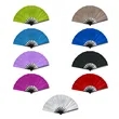 13" Holographic Iridescent Folding Hand Fans | https://www.bestnamebadges.com