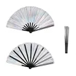 13" Holographic Iridescent Folding Hand Fans | https://www.bestnamebadges.com