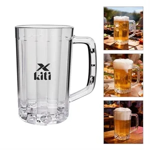 17Oz Clear Plastic Beer Mug With Handle