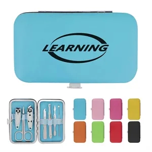 7 In 1 Leather Travel Nail Clipper Set Manicure Kit