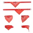 Adjustable Leather Dog Bandana Collar Scarf | https://www.bestnamebadges.com