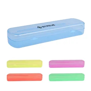 Transparent Plastic Pencil Case Storage Box