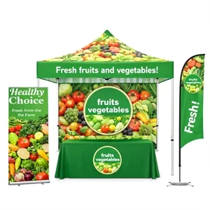Aluminum Event Tent + Wall, Throw, Banner & Flag