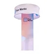 Square Trade Show Tower With Hanging Sign | https://www.bestnamebadges.com