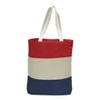 Q-Tees 11L Tri-Color Tote - Q125900 | https://www.bestnamebadges.com