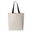 Q-Tees 11L Canvas Tote With Contrast-Color Handles - Q4400 | https://www.bestnamebadges.com