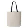 Q-Tees 11L Canvas Tote With Contrast-Color Handles - Q4400 | https://www.bestnamebadges.com