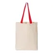 Q-Tees 11L Canvas Tote With Contrast-Color Handles - Q4400 | https://www.bestnamebadges.com