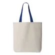 Q-Tees 11L Canvas Tote With Contrast-Color Handles - Q4400 | https://www.bestnamebadges.com