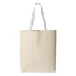 Q-Tees 11L Canvas Tote With Contrast-Color Handles - Q4400 | https://www.bestnamebadges.com
