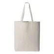 Q-Tees 11L Canvas Tote With Contrast-Color Handles - Q4400 | https://www.bestnamebadges.com