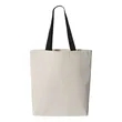 Q-Tees 11L Canvas Tote With Contrast-Color Handles - Q4400 | https://www.bestnamebadges.com