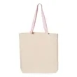 Q-Tees 11L Canvas Tote With Contrast-Color Handles - Q4400 | https://www.bestnamebadges.com