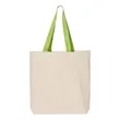 Q-Tees 11L Canvas Tote With Contrast-Color Handles - Q4400 | https://www.bestnamebadges.com
