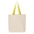 Q-Tees 11L Canvas Tote With Contrast-Color Handles - Q4400 | https://www.bestnamebadges.com