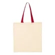 Q-Tees Economical Tote With Contrast-Color Handles - QTB6000 | https://www.bestnamebadges.com