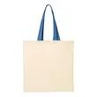 Q-Tees Economical Tote With Contrast-Color Handles - QTB6000 | https://www.bestnamebadges.com