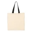 Q-Tees Economical Tote With Contrast-Color Handles - QTB6000 | https://www.bestnamebadges.com
