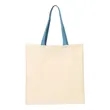 Q-Tees Economical Tote With Contrast-Color Handles - QTB6000 | https://www.bestnamebadges.com