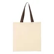 Q-Tees Economical Tote With Contrast-Color Handles - QTB6000 | https://www.bestnamebadges.com