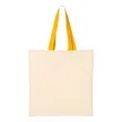Q-Tees Economical Tote With Contrast-Color Handles - QTB6000 | https://www.bestnamebadges.com