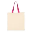 Q-Tees Economical Tote With Contrast-Color Handles - QTB6000 | https://www.bestnamebadges.com