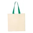 Q-Tees Economical Tote With Contrast-Color Handles - QTB6000 | https://www.bestnamebadges.com