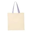 Q-Tees Economical Tote With Contrast-Color Handles - QTB6000 | https://www.bestnamebadges.com