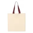 Q-Tees Economical Tote With Contrast-Color Handles - QTB6000 | https://www.bestnamebadges.com